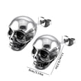 thumbnail image 3 of Pendientes de botón con esqueleto retro, pendientes de aro, joyería, pendientes de aro para mujer, 3 of 8