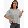 thumbnail image 2 of Womens T-Shirts Loose Fit Crewneck Short Sleeve Summer Casual Blouse Tee Tops, 2 of 4