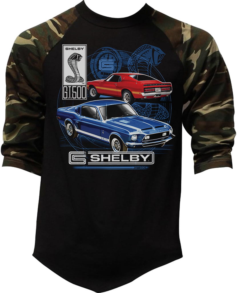 Men's Shelby GT500 Camo Raglan Baseball T-Shirt 3X-Large Camo - Walmart.com