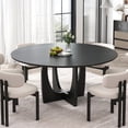 thumbnail image 2 of MAYEERTY 59x59x30 Modern Dining Table, Contemporary Home Wood Kitchen Table, Black, 2 of 9