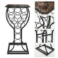 thumbnail image 5 of Preston Free Standing Wine Rack Table, Black Metal & Faux Marble Top, Transitional, 5 of 6