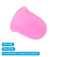 thumbnail image 4 of Uxcell Rubber Finger Tips Silicone Thumb Fingertip Protector Guard Thimble Pink Medium Size 10 Pack, 4 of 5