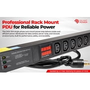 240v PDU وحدة التوزيع الأساسية ( قابل للتثبيت على الرف ) الإدخال: Nema L6-30 موصلات الإخراج: 6 C13