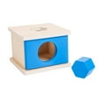thumbnail image 2 of Yinanstore Wooden Object Permanence Box s Recognition Blocks Educational Tool Wooden Shape Matching Box for Kids Holiday Present blue, 2 of 5