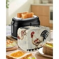 thumbnail image 5 of Fsddascl Vintage Rooster Toaster Cover 4 Slice, Large Kitchen Appliance Covers, Farmhouse Animals Watercolor Toaster Oven Cover with Loop, Bread Machine Cover Polyester Dust Cover Protection, 5 of 5
