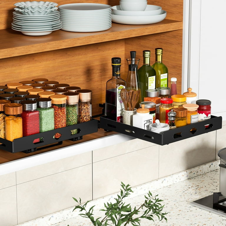 Pull Out Spice Rack Organizer for Cabinet, Heavy Duty-Slide Out
