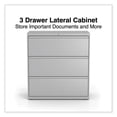 thumbnail image 4 of Alera Lateral File, 3 Legal/Letter/A4/A5-Size File Drawers, Light Gray, 36" x 18.63" x 40.25", 4 of 7