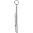 thumbnail image 3 of 14K White Gold Polished Crucifix Pendant (39 X 21) Made In Indonesia k6299, 3 of 6