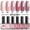 B, variant on 6Pcs Gel Polish Set, 6 Vibrant Colors UV Gel Nail Polish Red Blue Green Christmas Gift for Women Girls