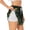 White, variant on Palm Leaves And Exotic Birds for Double-layer Running Short for Women, Perfect for Gym, Tennis, and More, Featuring a Convenient Pocket-Large