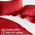 thumbnail image 3 of Exclusivo Mezcla Twin Quilt Bedding Set, Lightweight Vintage Twin XL Size Quilts with Pillow Sham, Soft Bedspreads Coverlets for All Seasons (88"x68", Red), 3 of 8