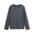 thumbnail image 7 of XuJwPNcy Women Long Sleeve Cotton Tops Soft Crew Neck Basic Tees Fall Fashion Regular Fit T Shirts(Dark Gray,XX-Large), 7 of 7