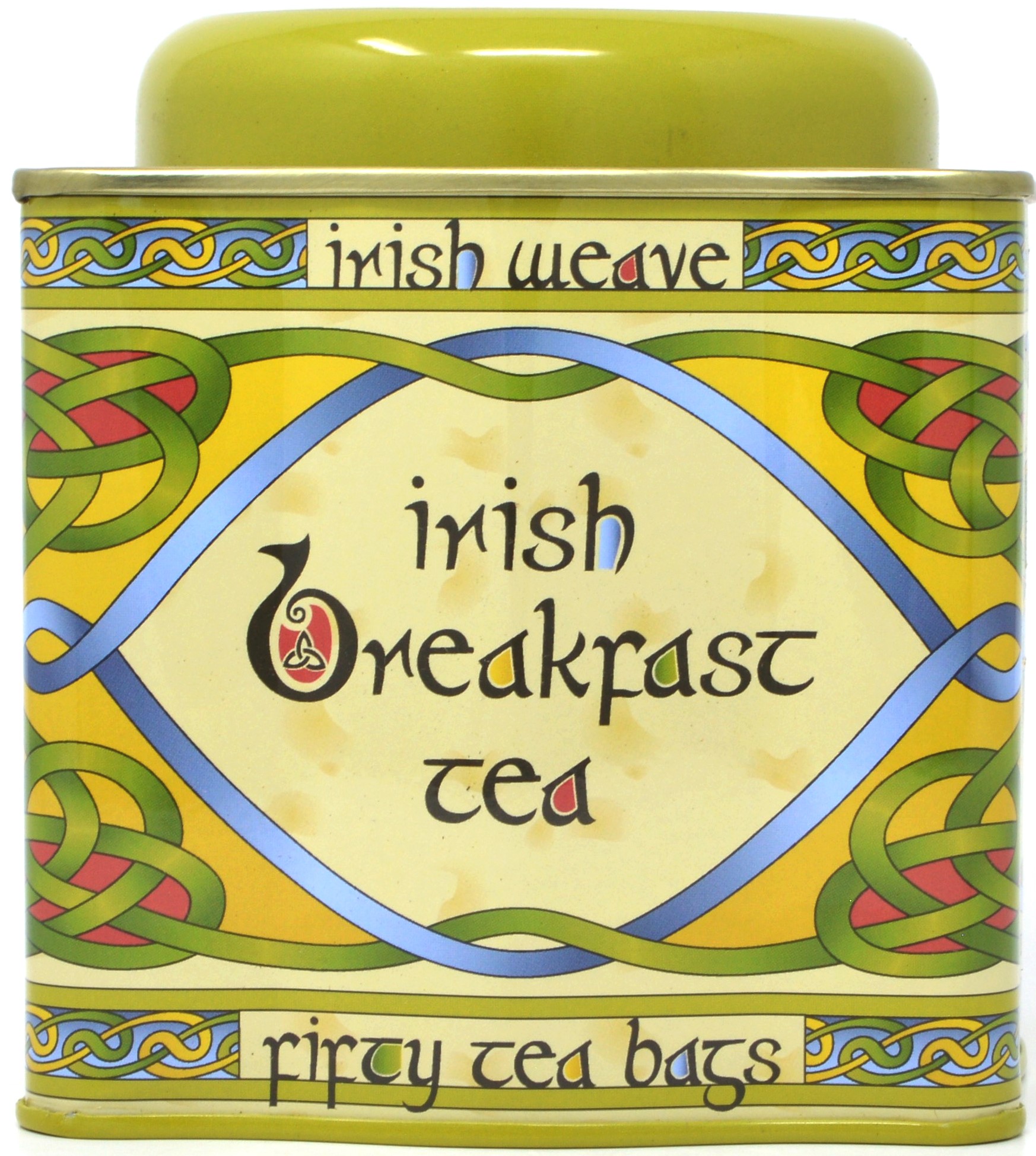 Irish Breakfast Tea in Reusable Metal Tin Irish Weave Tin 50 Count