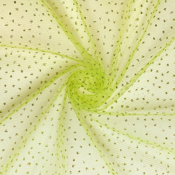 Sparkle Glitter Tulle Fabric Wedding Decoration Craft Event 60" Wide Sold BTY - Apple Green