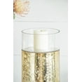 thumbnail image 3 of A&B Home Gold Cylindrical Glass Candleholder 5.9" x 5.9" x 15.2", 3 of 4
