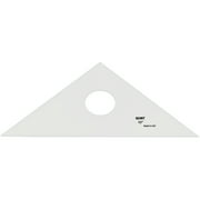 Professional Plain Edge Clear Triangle-45/90-12"
