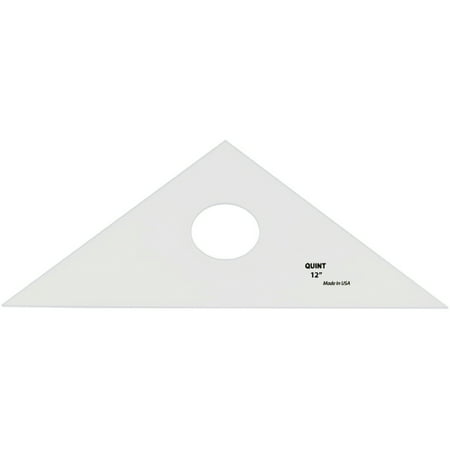 Professional Plain Edge Clear Triangle-45/90-12"