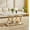 White, variant on Fnova 47.24" Rectangular Coffee Table, Modern 2-Tier Imitation Marble Wood Coffee Tables with Storage Shelf for Living Room, Geometric Metal Legs, Easy Assembly