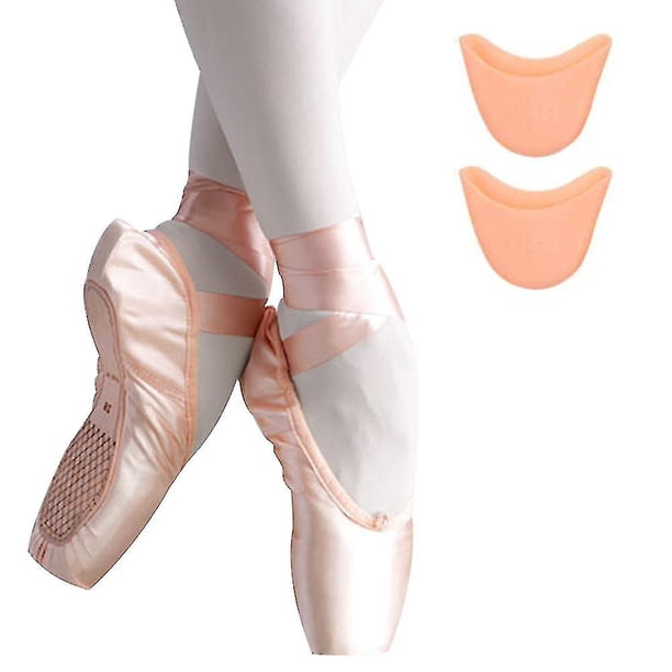 40 Zapatos de punta de ballet para niñas y mujeres, bailarinas con cinta y almohadillas para los dedos