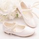 thumbnail image 2 of Zapatos de cuero blancos para niñas de primavera y otoño, zapatos planos blancos para niñas, uniforme escolar para niñas, zapatos de vestir para fotografía, perla, 2 of 6