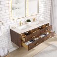 thumbnail image 6 of Vinnova Cristo 60" Wood Double Bath Vanity with Mirror in Aged Dark Brown, 6 of 15