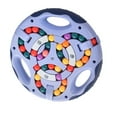 thumbnail image 4 of Rompecabezas de ejercicio de pensamiento de doble cara con frijoles giratorios para dedo, juguete de descompresión de frijoles giratorios azul, 4 of 12