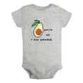 thumbnail image 5 of iDzn You're All I Avo Wanted Funny Rompers For Babies, Newborn Baby Unisex Bodysuits, Infant Avocado Jumpsuits, Toddler 0-12 Months Kids One-Piece Oufits (Gray, 6-12 Months), 5 of 5