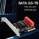 thumbnail image 5 of Tarjeta de expansión PCI-E a Sata 3.0 de 6 puertos compatible con PC de escritorio, compatible con Windows y Mac., 5 of 5