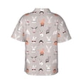 thumbnail image 3 of Daiia Various Rabbits Hawaiian Shirt for Men Gentle Cotton Regular Short Sleeve Casual-3X-Large, 3 of 9