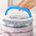 thumbnail image 6 of Plastic Small Cake Carrier Holder Round Container with Handles Suitable for 6~8 inch Diameter and 4 inch Height Small Cake (Blue), 6 of 7