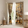 thumbnail image 3 of Homewish Safari Deer Curtains Pack of 2 (42x84 Each) for Teenagers,Jungle Animal Curtains Blackout,Autumn Vintage Retro Aesthetic Bedroom Curtains,Luxury Bedroom Decor, 3 of 6