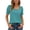 Mint Green, variant on Plus Size Shirts for Women Women's Solid Square Collar Puff Sleeve Blouse Fashion Casual Loose Fit T Shirt Top for Daily Wear Black XL