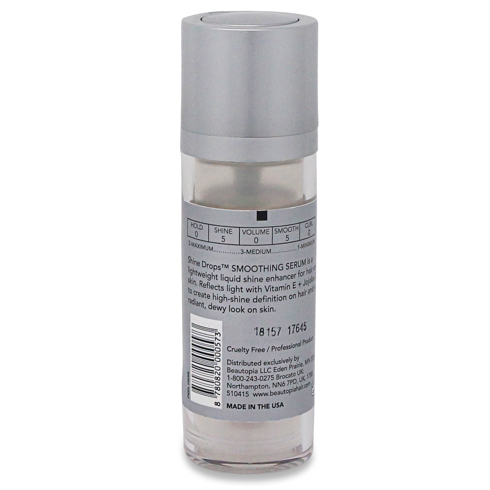 Brocato Shine Drops Smoothing Serum, 1 Oz | Shine Enhancer for Dry, Damaged Hair & Skin | Anti Frizz Control & Radiance & Luminosity Enhancing Serum with Organic Jojoba Oil