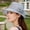 Grey, variant on Women Summer Sun Hat Temperament Versatile Lightweight Basin Bride Wedding Tea Party Outdoor Elegant Beret Beige M