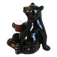 thumbnail image 3 of Ours Noir Rustique Occidental Assis avec Glacière Rouge Figurine Gobelet Ours d'Été, 3 of 5