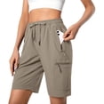 thumbnail image 1 of Pantalones cortos cargo de senderismo Hugut para mujer, de secado rápido, resistentes al agua, 1 of 6