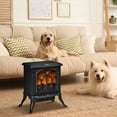 thumbnail image 2 of HOMCOM Cheminée Électrique Portable, Chauffage 750W/1500W Noir, 2 of 10