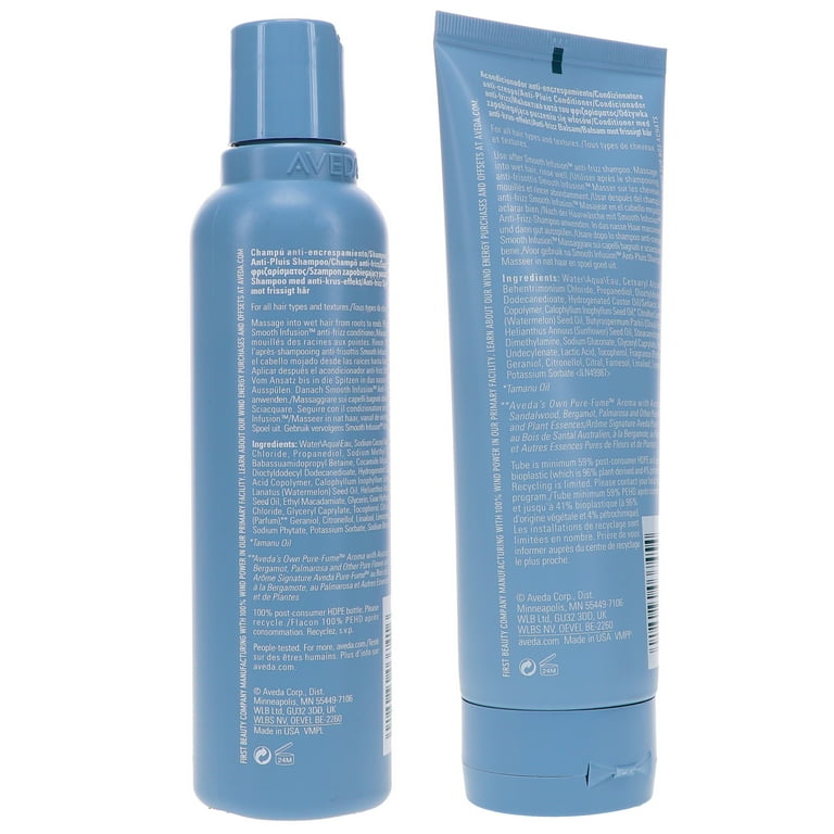 Aveda Smooth Infusion Anti-Frizz Shampoo & Conditioner 6.7 oz each