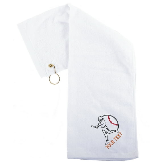 Custom Baseball Towels, Sports Towels, Personalized Baseball Towels for Teams - Player & Ball