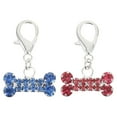 thumbnail image 1 of Miangastore 2Pcs Pet Collar Pendants Decorative Rhinestone Pendants Lovely Hanging Pendants, 1 of 8