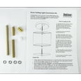 thumbnail image 5 of 18" Moderne Flush Mount Converter Kit Textured Oatmeal  Shallow Drum Lampshade 18"x18"x10", 5 of 6