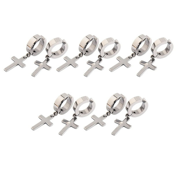 Qarigey 5 pares de pendientes cruzados pendientes de gota exquisitos Clip de oreja para fiestas de Navidad Día de San Valentín fiestas de Ropa, zapatos y accesorios Miscelánea tipo 7