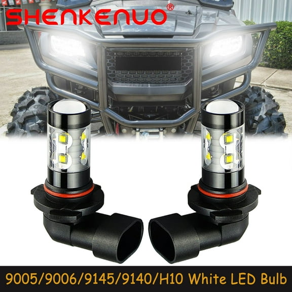 SHENKENUO FOR HONDA RANCHER FOREMAN - LED Headlights Bulbs Lamp,9005/9006/9140/9145/H10,6000K White,Pack of 2,C08