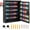 Black 88 Numbered Hooks, variant on Steel Key Cabinet with Lock – 88 Numbered Hooks – 2 Keys & Colored Tags for Organization – Heavy Duty Wall Mounted Secure Storage Box for Hotel, Office, Car, Home – Black, 88 Pieces
