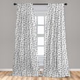thumbnail image 5 of Ambesonne Money Curtains, Raining Dollar Bills, Pair of 28"x84", Black White, 5 of 5