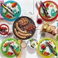 thumbnail image 6 of NOGIS Set of 12 Reusable Paper Plate Holders 10.4" in Assorted Vibrant Colors - Fits 9" Paper Plates - Sturdy and Firm, Great for Parties, Camping, BBQ, Picnic (Assorted Colors), 6 of 7