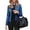 Blue, variant on Joernso Women Fashion Autumn Winter Jacket Short Faux Leather Suit Coat Outwear Clothes