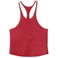 thumbnail image 2 of Dagegui Mens Stringer Tank Tops Cotton Gym Workout Muscle T-Shirts Solid Color Bodybuilding Tanks Summer Sleeveless Crewneck Fitness Tees Wine M, 2 of 7