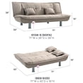 thumbnail image 2 of Glory Furniture Lionel Microsuede Sleeper Sofa in Mocha, 2 of 6
