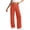 Orange, variant on Lmueinov Wide Leg Pants for Women 100% Cotton Casual Long Pants Drawstring Elastic Waist Trousers with Pockets Loose Fit Lightweight Lounge Pants for Daily Vacation Wear